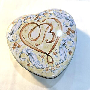 Brighton Heart Shaped Tin Jewelry Keepsake Gift Box Collectible Metal Container